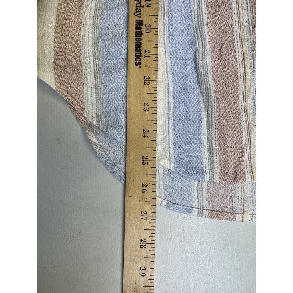 AG Adriano Goldschmeid Claire Shirt Striped Blouse Blue White Red Rayon - Picture 10 of 13